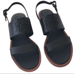 Tory Burch Black Melinda Sandals, size 6